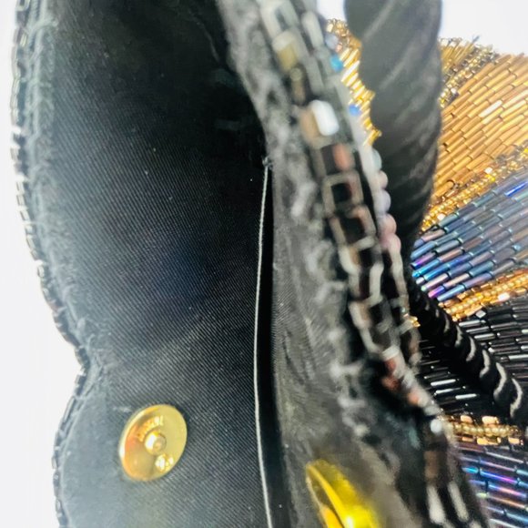 ✨ Gold & Bronze Beaded Art Deco Evening Bag – American Vintage - Picture 9 of 10